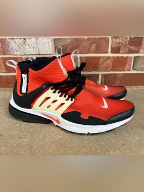 Mens Nike Air Presto Mid Utility Orange Black White DC8751-800 Size 13 Shoes
